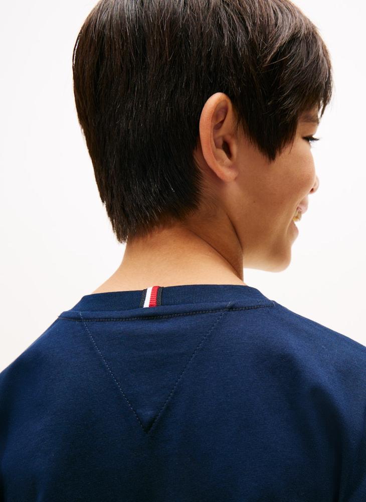 تومي هيلفيغر تيشيرت أساسي برقبة دائرية للأطفال - Image 3