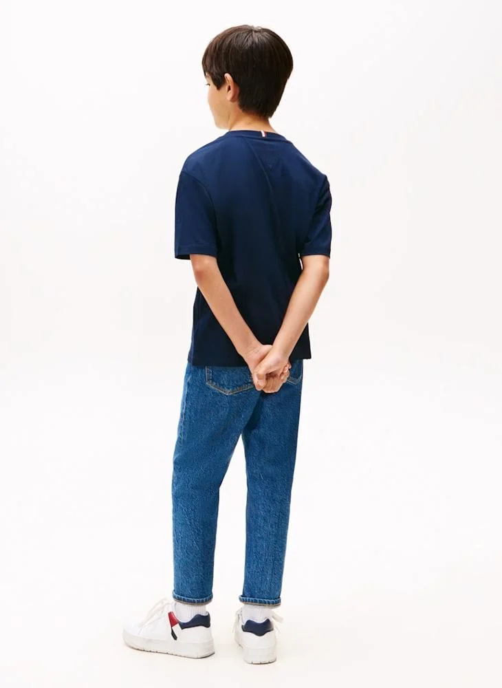 تومي هيلفيغر Kids Essential Crew Neck T-Shirt