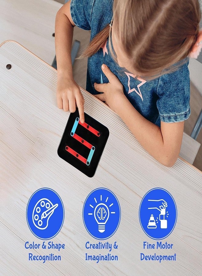 KARTUNBOX لعبة كارتونبوكس الأبجدية الرقمية للأطفال - لعبة تعليمية لبناء الحروف والأرقام | لوحة أنشطة لصنع الأشكال مع أعواد ملونة | لعبة مونتيسوري للتعلم المبكر في مجالات العلوم والتكنولوجيا والهندسة والرياضيات (للأعمار من 3 سنوات فما فوق) - Image 4