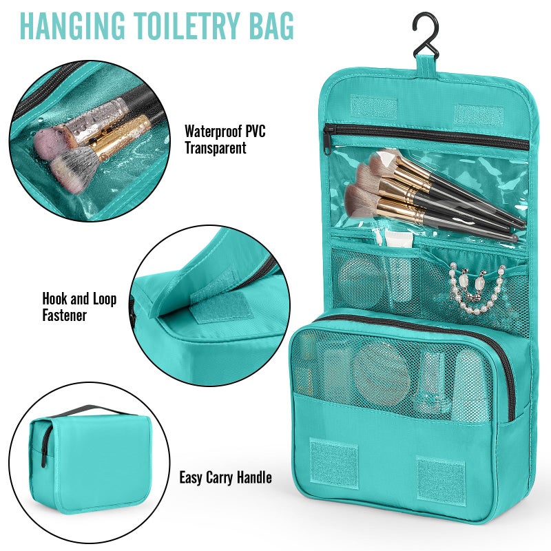 Veken 8 Set Packing Cubes for Travel Essentials, Suitcase Organizer Bags in 4 Sizes, Carry-On Luggage Accessories with Large Laundry & Hanging Toiletry Bag, Must-Have for Airplane, Road Trip & Camping - Image 3