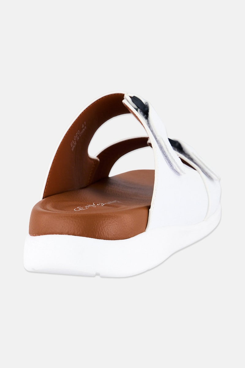 English Laundry Men Slip On Arabic Sandals, White - Image 3