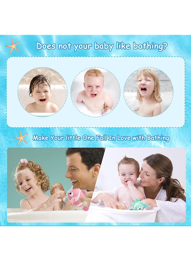 erorex Baby Bath Toys Wind Up Paddling Pool Toys For 1 3 Year Olds Floating Swimming Clownfish Clockwork - Image 5
