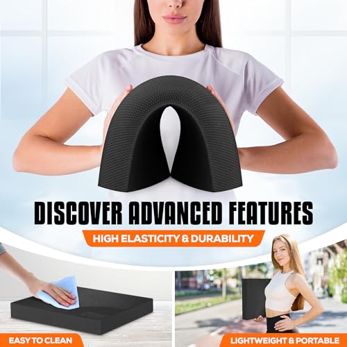 Yes4All Sports Outdoors gt Fitness Exercise Fitness Balance Trainers Boards Balance pad, A. Black, Large US - Image 4