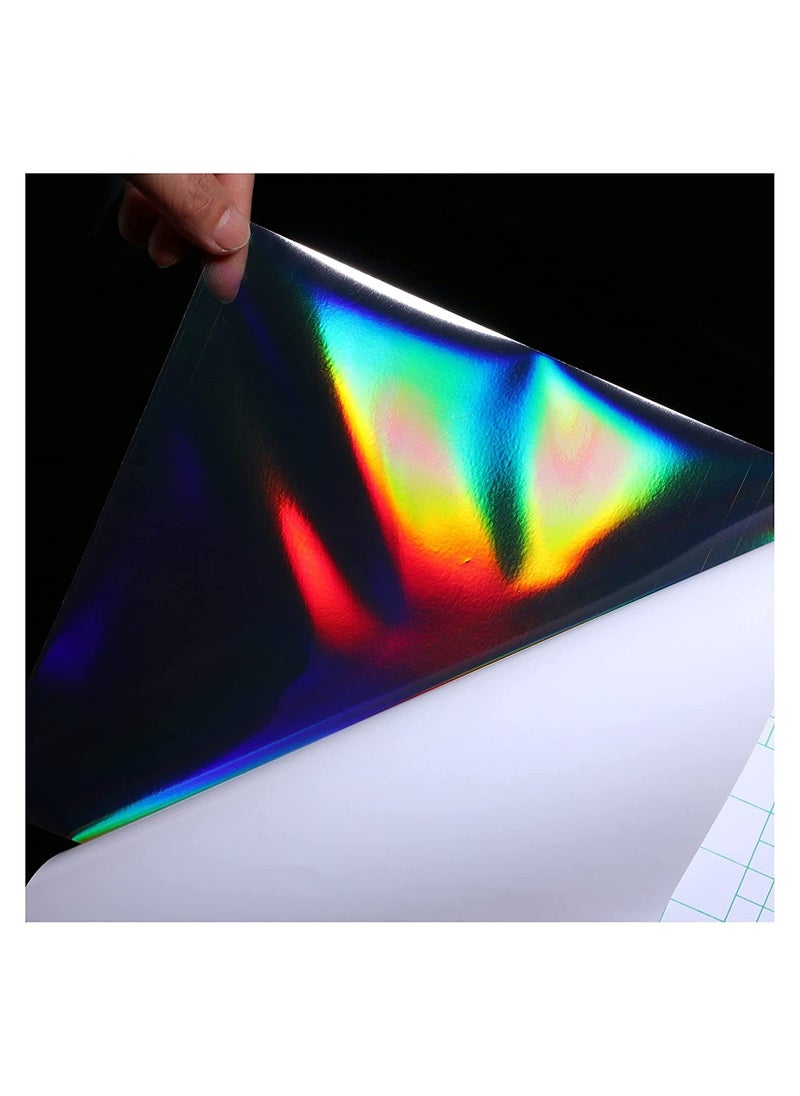 Generic 20 pcs Holographic Sticker Paper Clear for Ink jet Printer Dries Quickly Waterproof Sticker Paper Rainbow Vinyl Sticker Paper 8.5 x 11 Inches  - Image 5