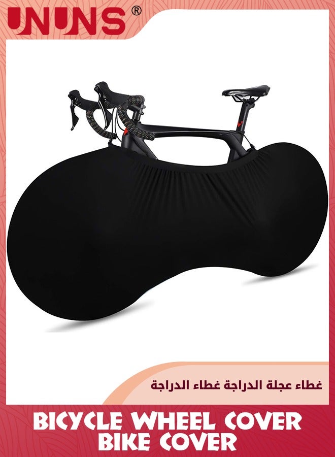 UNUNS Bike Wheel Cover,Indoor Outdoor Bicycle Motorcycle Cover,Anti-dust Scratch-Proof Bike Cover,Washable High Elastic Motorbikes Wheel Cover,Bicycle Tire Cover For Mountain Road MTB Bikes - Image 1