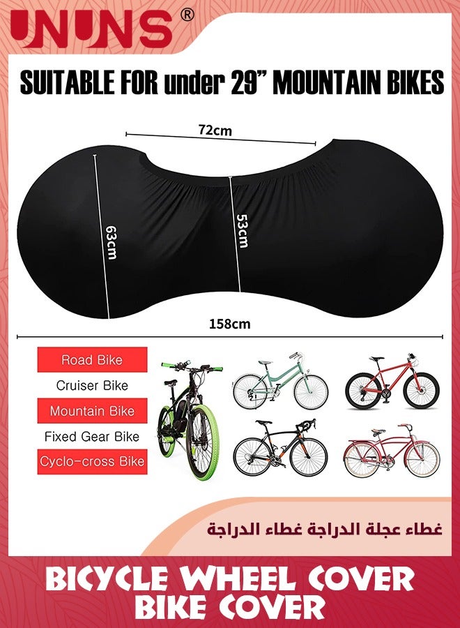 UNUNS Bike Wheel Cover,Indoor Outdoor Bicycle Motorcycle Cover,Anti-dust Scratch-Proof Bike Cover,Washable High Elastic Motorbikes Wheel Cover,Bicycle Tire Cover For Mountain Road MTB Bikes - Image 5