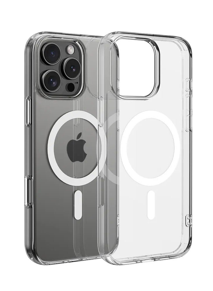 Case for I Phone 16 Pro max Clear transparent TPU / Cover , Magnetic , Wireless Charging, Scratch & Yellowing Resistant, Drop Protection - Image 1