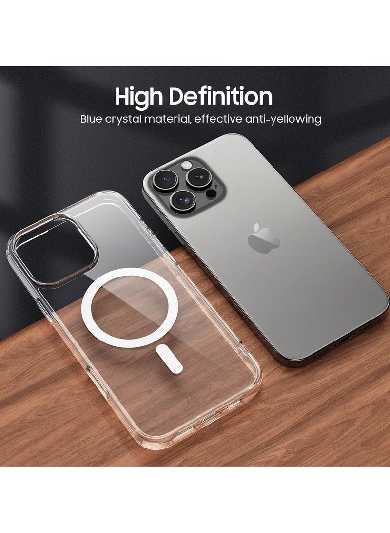 Case for I Phone 16 Pro max Clear transparent TPU / Cover , Magnetic , Wireless Charging, Scratch & Yellowing Resistant, Drop Protection - Image 2