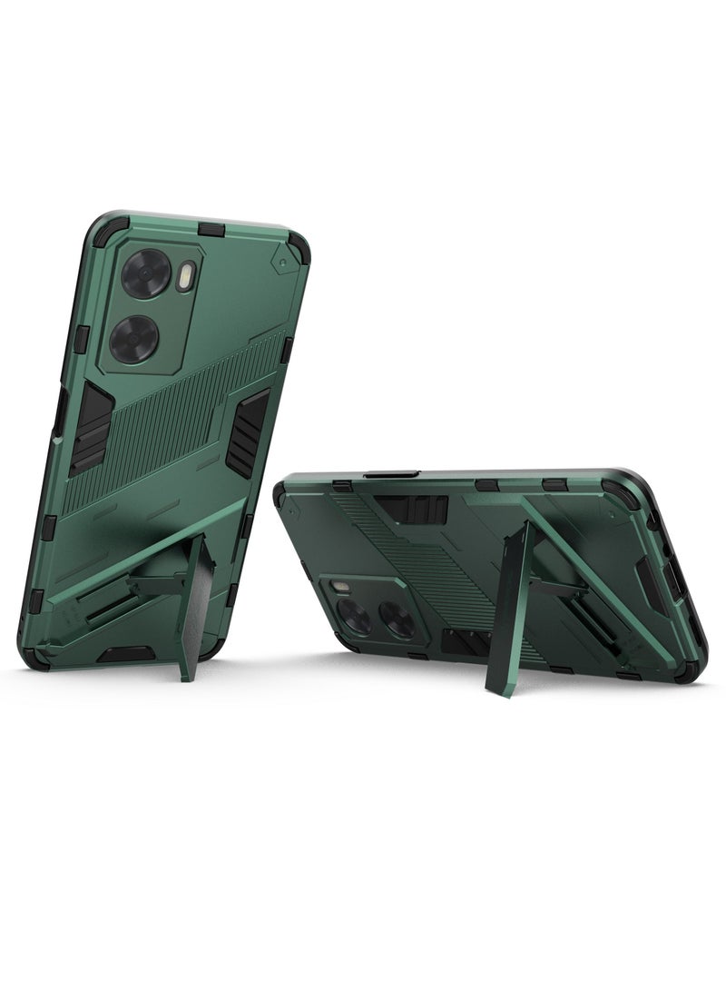 BIBERCAS Phone Case for Oppo A57 4G 2in1 TPU+PC Dual Layer Combo Shockproof Ultra-Thin Protective Phone Back Cover with Kickstand - Image 5