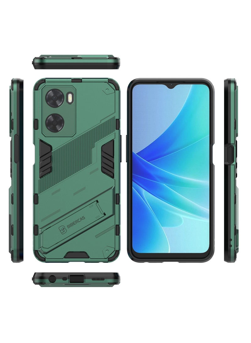 BIBERCAS Phone Case for Oppo A57 4G 2in1 TPU+PC Dual Layer Combo Shockproof Ultra-Thin Protective Phone Back Cover with Kickstand - Image 2
