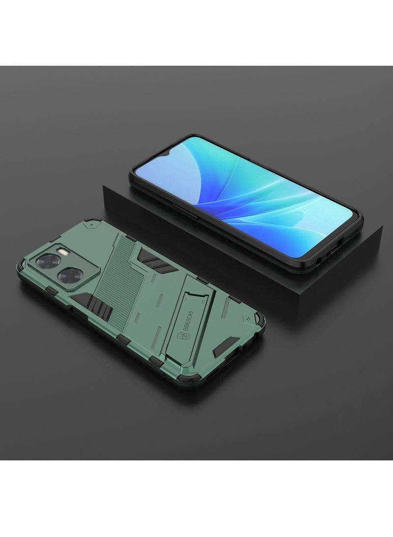 BIBERCAS Phone Case for Oppo A57 4G 2in1 TPU+PC Dual Layer Combo Shockproof Ultra-Thin Protective Phone Back Cover with Kickstand - Image 4