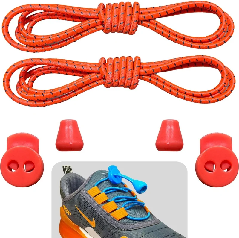 نيستور Round, Smart, Lock, Snap-on, Elastic Boots, Sneaker Laces, 100 Cm, 1 Pair