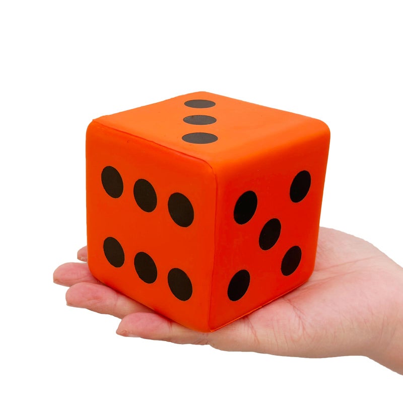 funnysquee 315 Inches Foam Dice Toy A FunFilled Kawaii Dices Educational Toy for Kid Board Game and Learning Sessions Fortunate Orange - Image 3