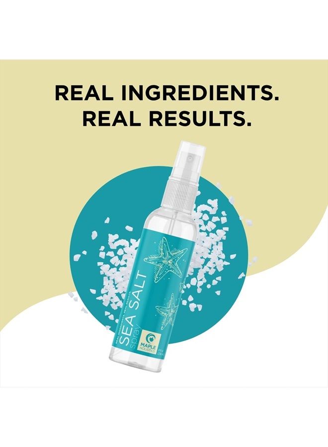 Maple Holistics Volumizing Sea Salt Spray for Hair - Texturizing Beach Waves Spray & Hair Mist Curl Activator - Non Sticky Styling Beach Hair Spray for Men and Women with Nourishing Sea Kelp Extract and Argan Oil 8oz - Image 5