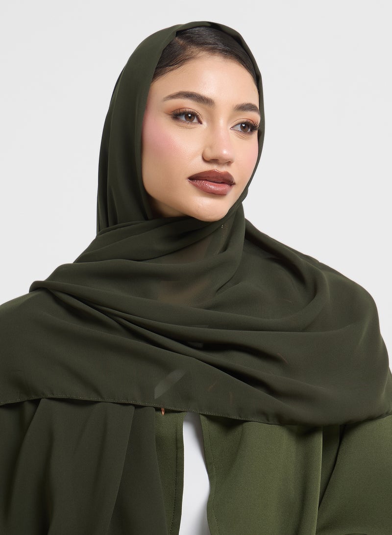 hayas closet V-Neck Embroidered Flared Sleeve Abaya  - Image 3