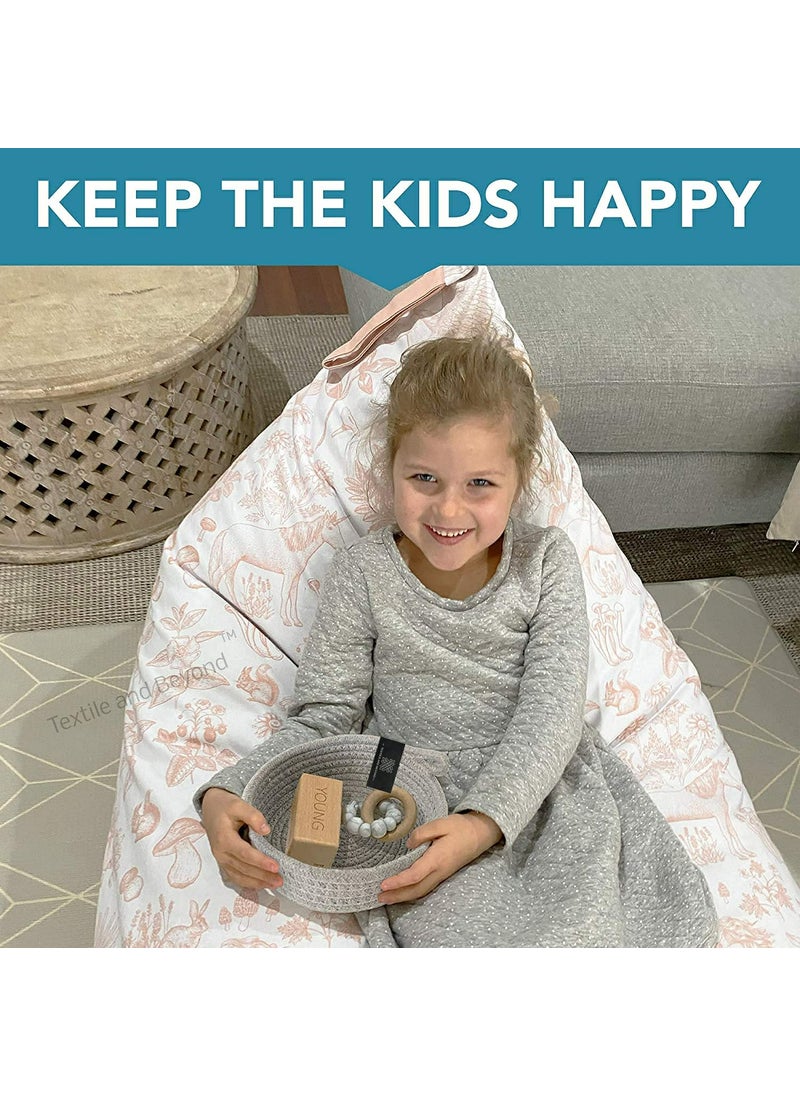 Textile and Beyond Textile and Beyond Boho Home Decor Jute Storage Boxes Set of 2 Rope Organizer for Living Room Kitchen and Washroom MultiPurpose Toy Hamper Laundry Basket  - Image 3