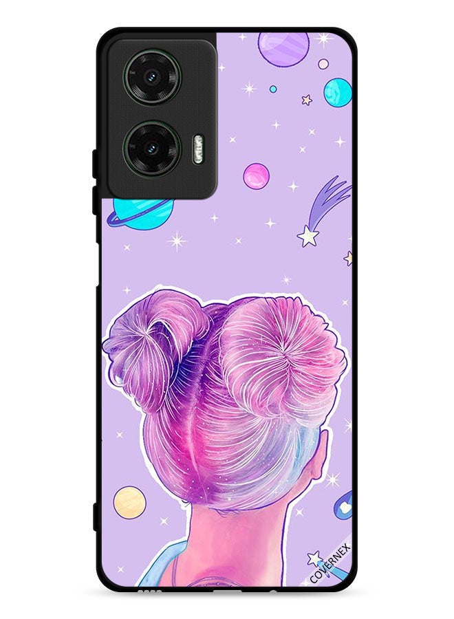 Covernex Motorola Moto G35 5G Protective Case Cover Girl And Space Stars Art - Image 1
