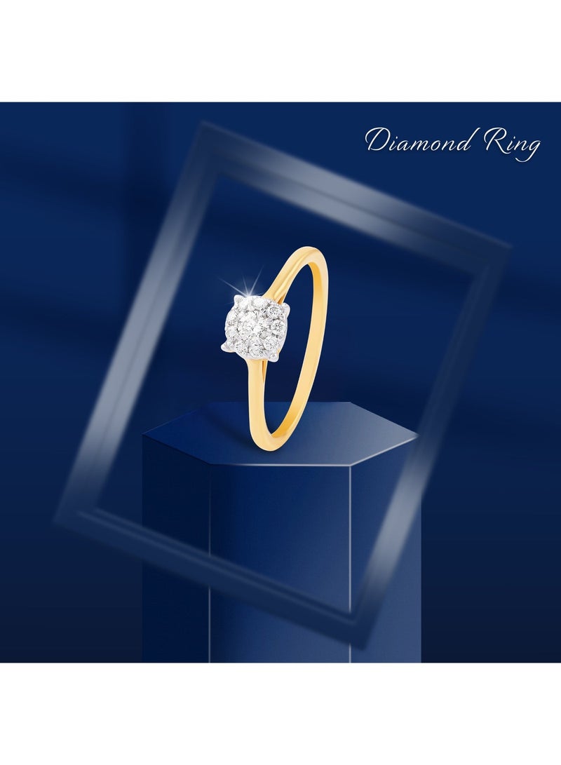 بفلح للمجوهرات خاتم خطوبة ألماس من الذهب الأصفر مع شهادة IDT - حصريًا لدى مجوهرات بفلح - Image 4