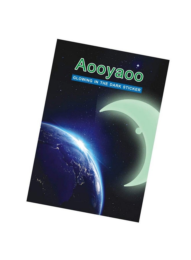 Aooyaoo Glow In The Dark Stars Wall Stickers, Glowing Stars For Ceiling And Wall Decals, 3D Glowing Stars,Excluding The Moon，Perfect For Kids Bedding Room Or Party Birthday Gift(452Pcs, Green) - Image 4