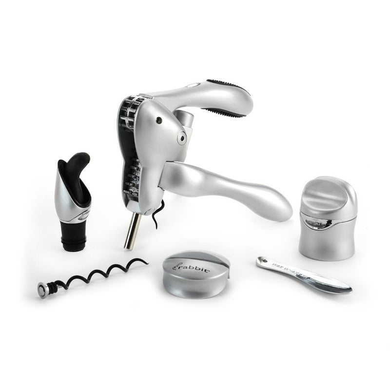 rabbit Rabbit Wine Tool Kit 6Piece Set Silver 