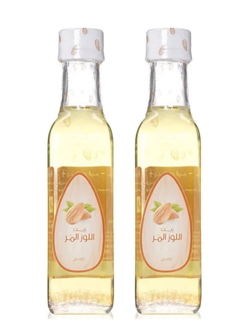 الكريشان زيت اللوز المر للعناية بالبشرة 185 مل(قطعتين)