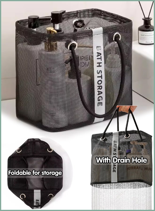 Storage Basket With Handle, Portable Shower Caddy Basket, Shower Caddy Bins Organizer for Bathroom and kitchen,College Dorm Room Essentials, Kitchen, Camp, Gym - Image 1