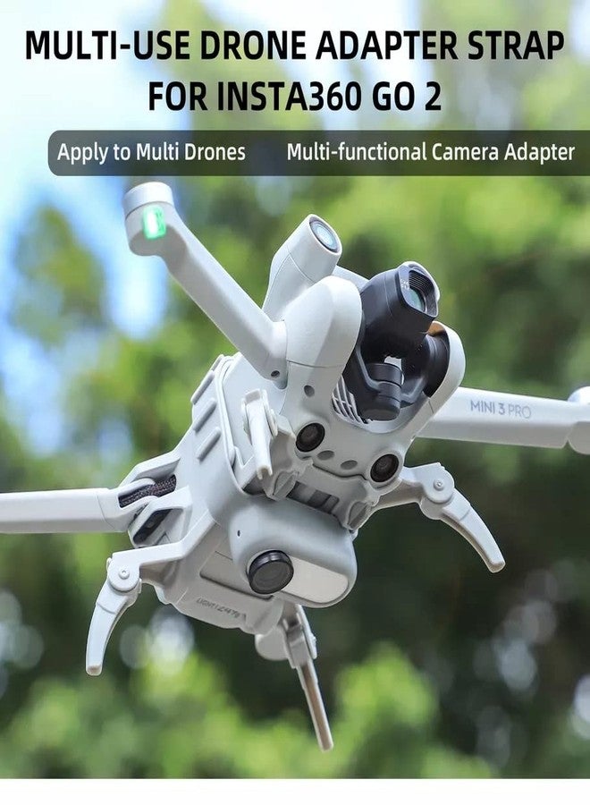 GetZget حامل GetZget® Go 2 لكاميرا Insta360 GO 2، حزام محول متعدد الاستخدامات، متوافق مع DJI Mini 2/3/4/5 Pro/Air 2s/الدراجة/المعصم/الحقيبة، ملحقات حزام - Image 3