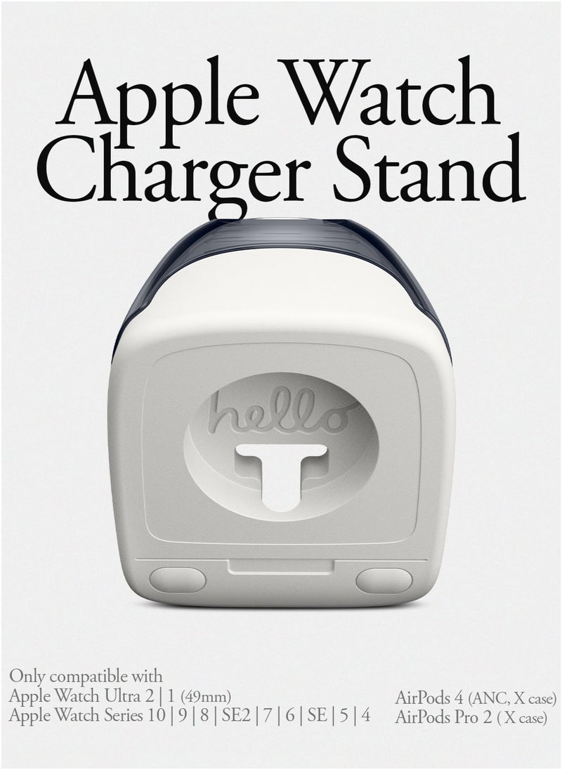 Spigen Classic C1 Apple Watch Charger Stand for Apple Watch Ultra 2/1, Series 10/9/8/SE2/7/6/SE/5/4 (49mm,46mm,45mm,44mm,42mm,41mm,40mm) - Graphite  - Image 2
