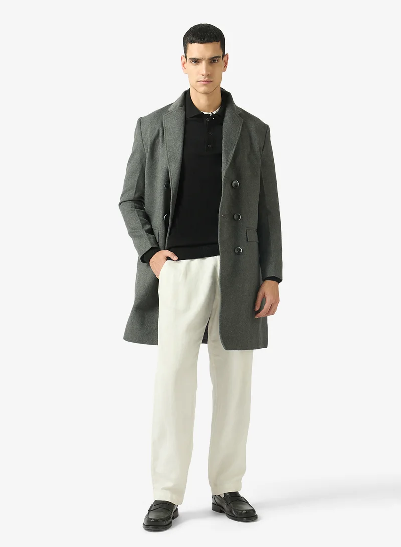 Robert Wood Casual Polo Neck Pullover Sweater