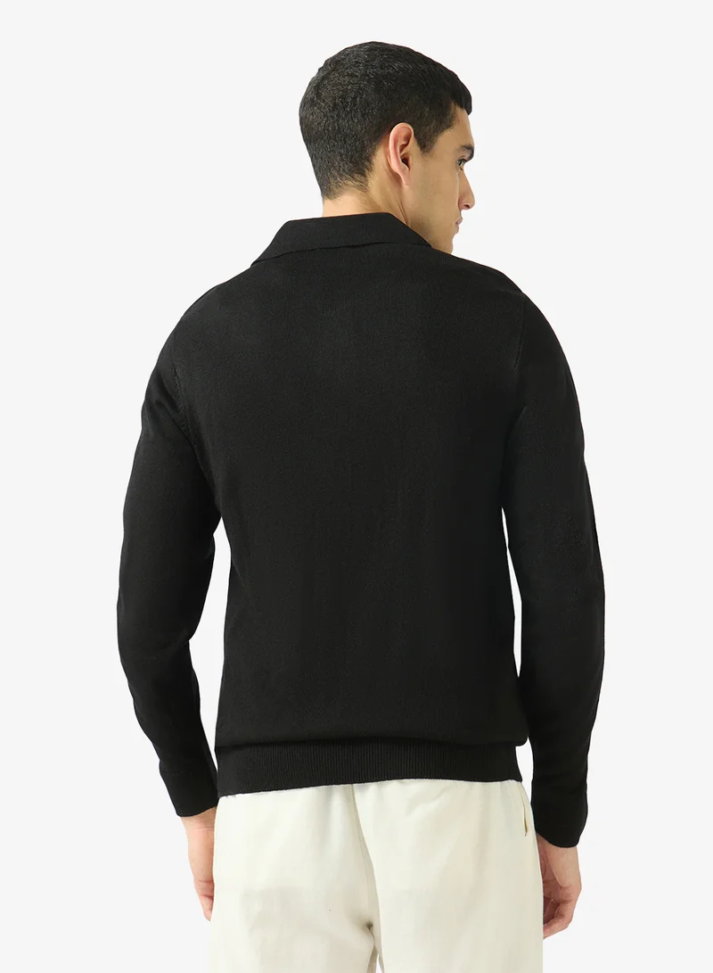 Robert Wood  Casual Polo Neck Pullover Sweater for Men | Best Price UAE