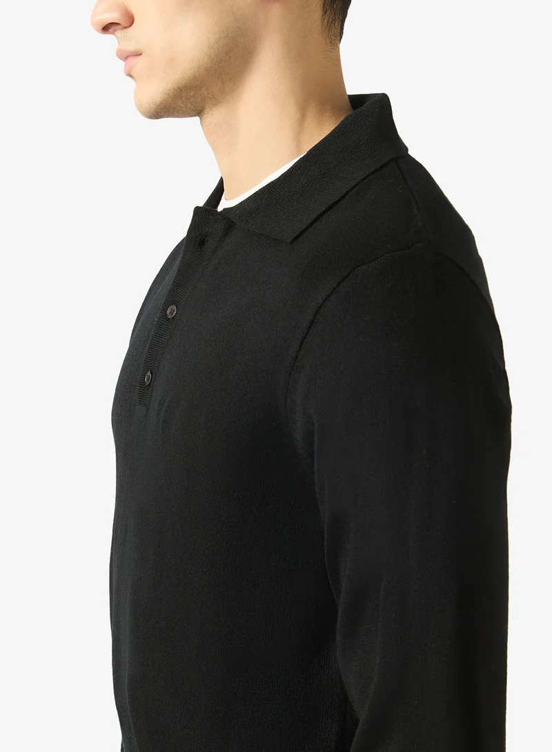 Robert Wood  Casual Polo Neck Pullover Sweater for Men | Best Price UAE