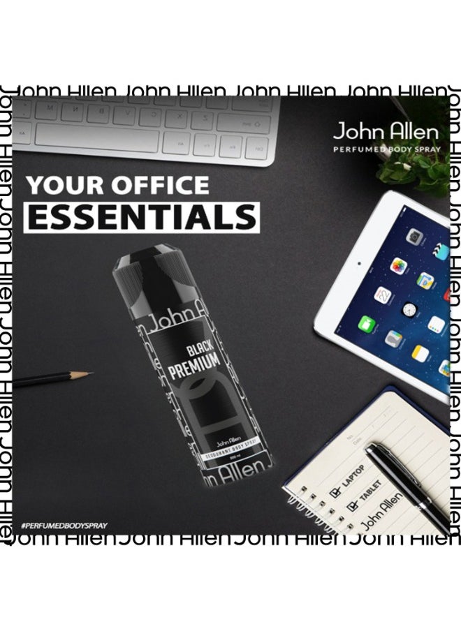 John Allen Black Premium Deodorant Body Spray - 200ml  - Image 3