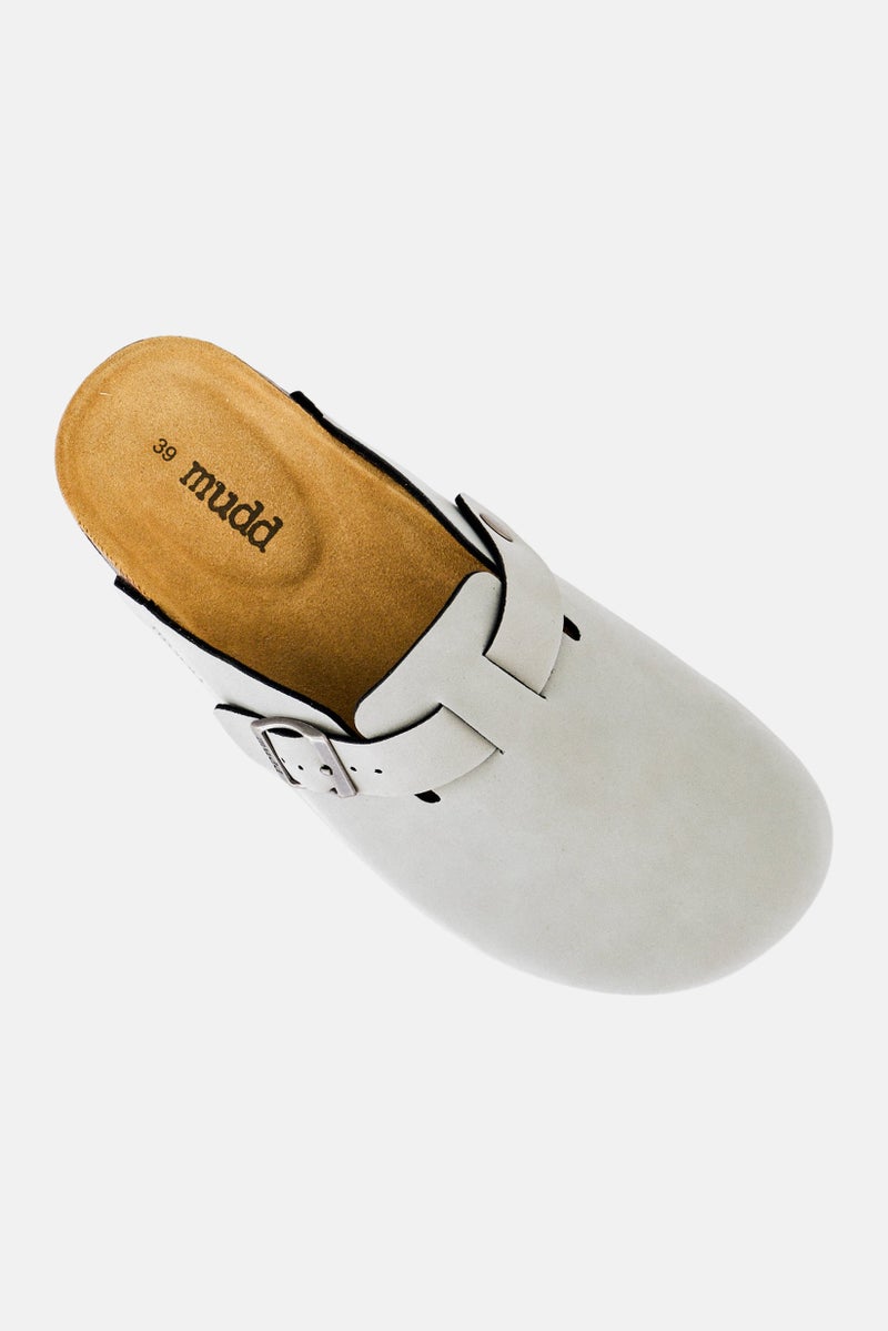 Mudd Women Slip On Mules, Grey - Image 4