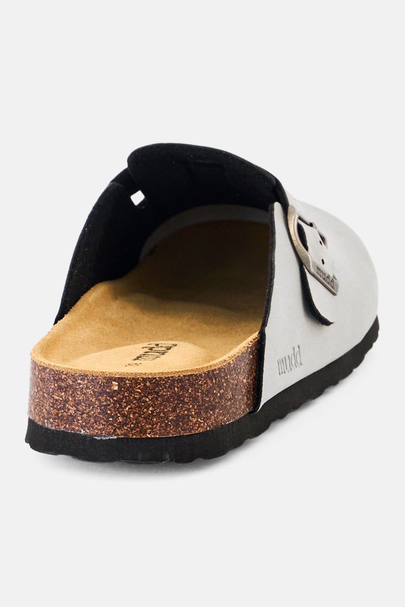 Mudd Women Slip On Mules, Grey - Image 3