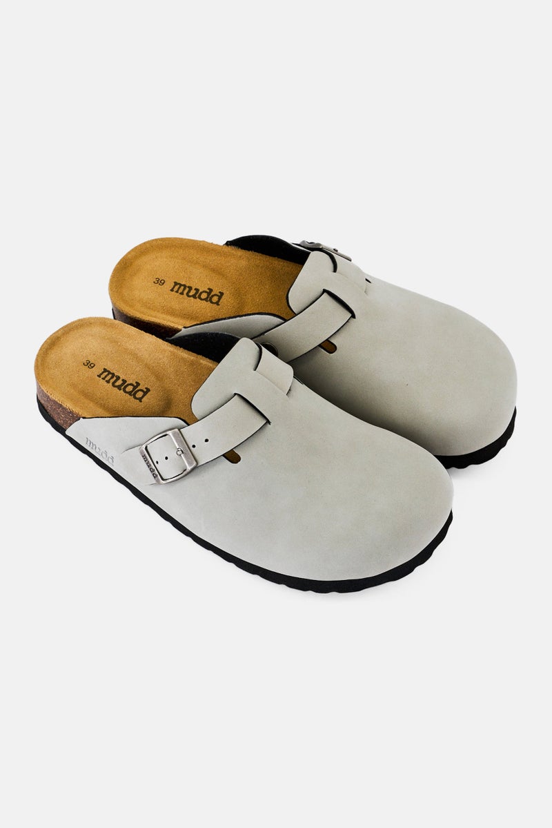 Mudd Women Slip On Mules, Grey - Image 2