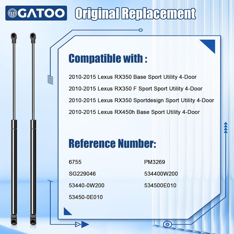 OGATOO دعامات دعم الرفع لسيارات لكزس RX350/RX450h - Image 2