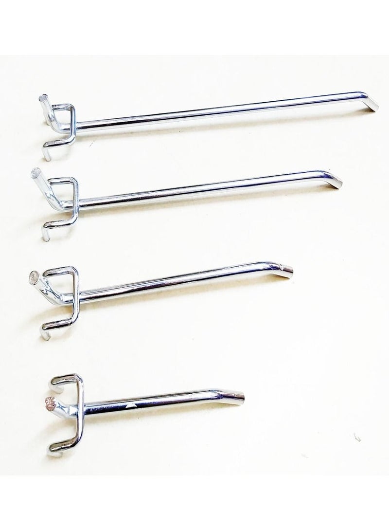 TOOLSATY 10 عبوات خطافات لوح التثبيت معدنية فائقة التحمل مع مجموعة كرات تناسب تخزين المرآب 4 بوصة - Image 1