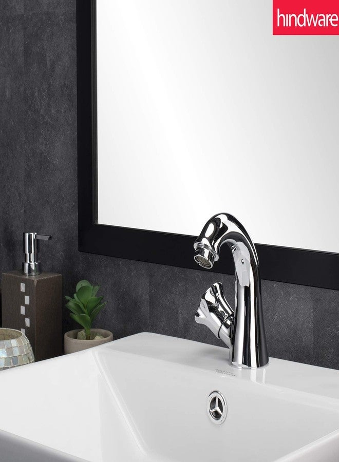 Hindware Lyra F920040CP Kitchen Sink Tap with Swan Neck, Brass with Chrome Finish - Image 4