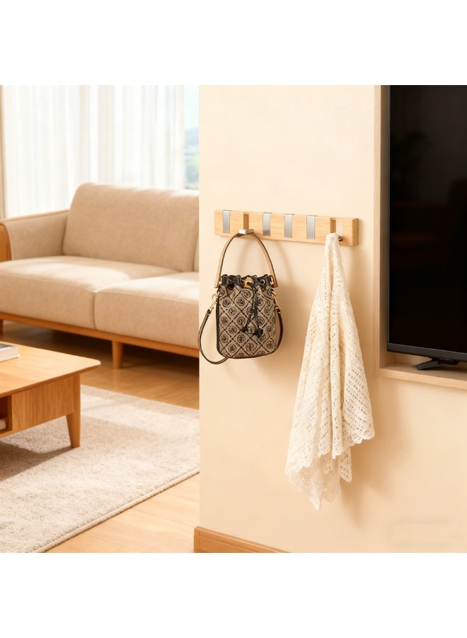 البيانو المفتاح نمط اللاصق الذاتي مستطيل الجدار المثبتة معطف رف, حديثة وأنيقة توفير المساحة الملابس شالق, ملابس متعددة الوظائف شالق, خطاف الحمام - Image 5