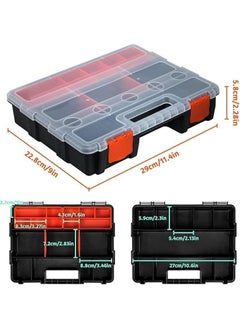 SEVIA Sevia Plastic Tool Storage Box for Nails Screws Nuts and Bolts Stackable MultiUtility Tool Organizer Box Portable Storage Box Storage Box Component Box Electronic Component Box  - Image 2