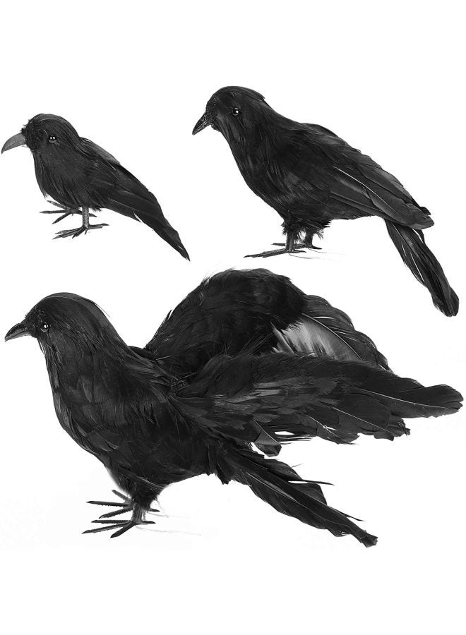 Loquat Crow Wings  Simulation Feather Crow Ornaments Easter A Generation Of Hair-Color:Five-piece Set - Image 3