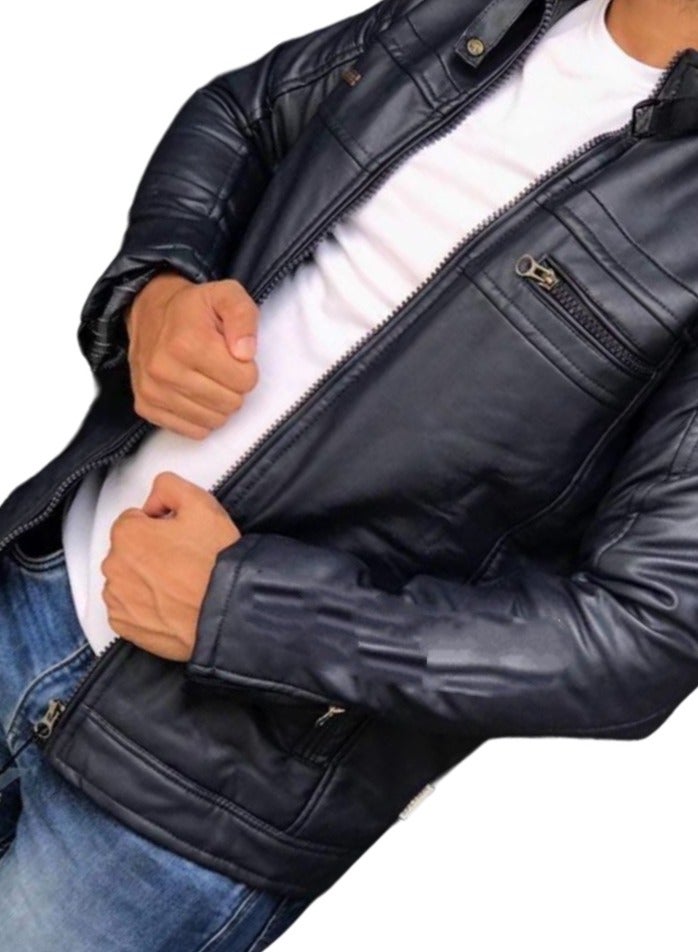 Leather Jacket Blue  - Image 2
