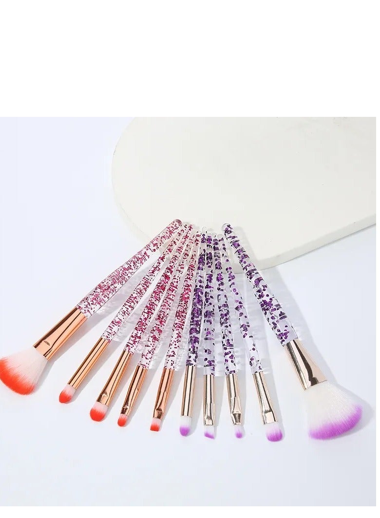 مجموعة فرش مكياج من 5 قطع - شكل جديد وجميل - نمط رائع - ادوات أيشادو وبودرة الحواجب - Image 2