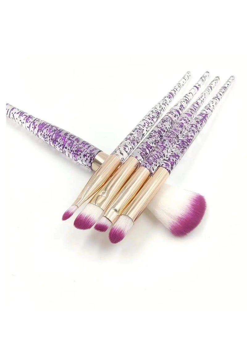 مجموعة فرش مكياج من 5 قطع - شكل جديد وجميل - نمط رائع - ادوات أيشادو وبودرة الحواجب - Image 4