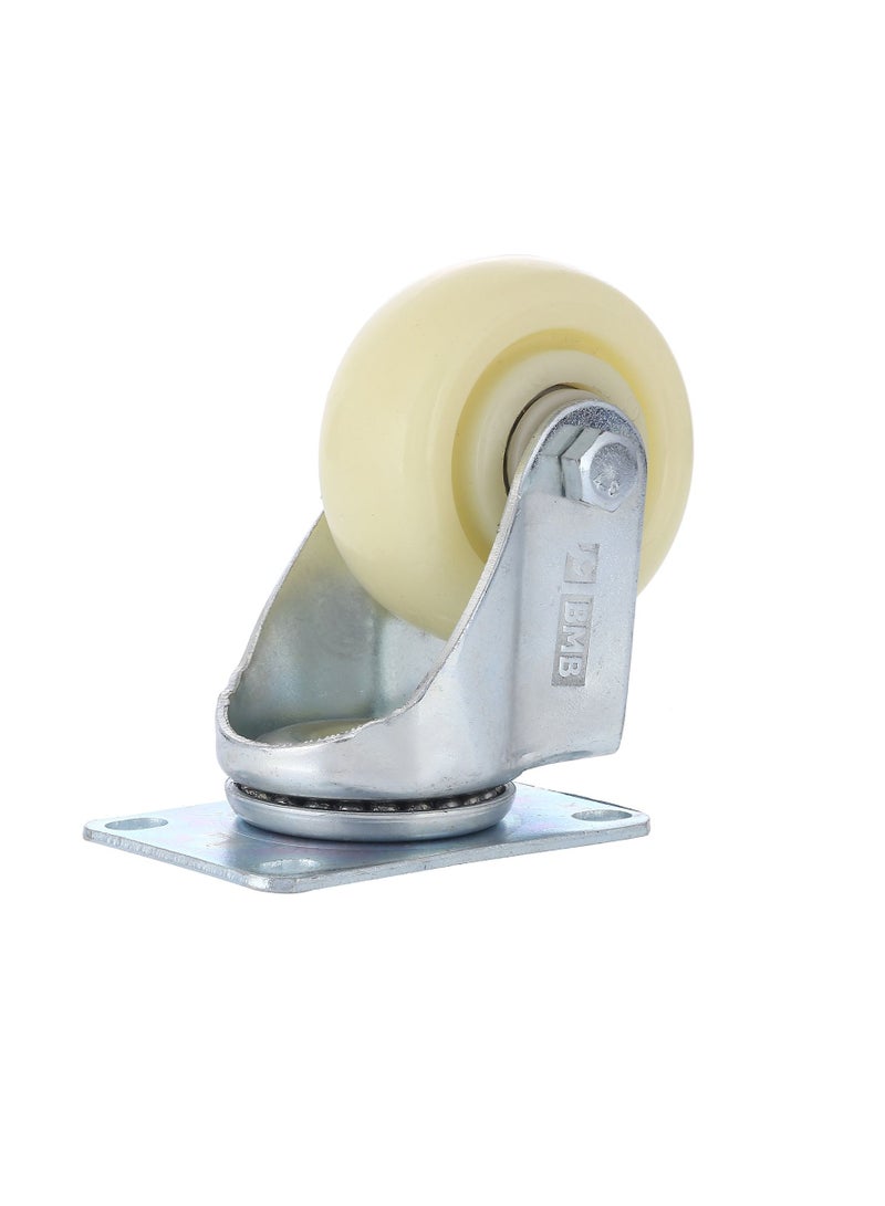 بي إم بي تولز طقم عجلات متحركة من البولي بروبيلين مع كرة مزدوجة مكون من قطعتين - 50 ملم - أبيض - Image 2