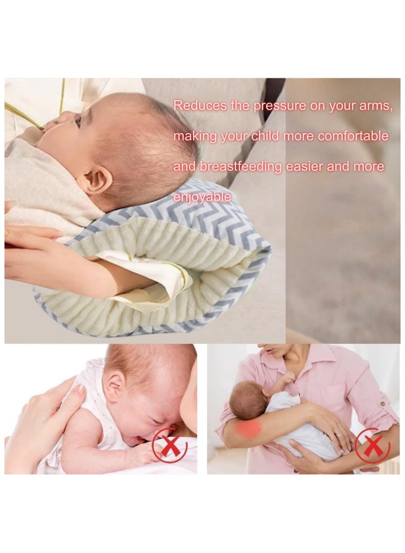 Feeding Pillow - Multifunctional Arm Pillow, Cozy Cradle Nursing, Soft Head Support & Protection Pillow for Breastfeeding, Head Shape Pillow, Slanting Baby Pillow, Perfect Comfort for Mom and Baby  - Image 3