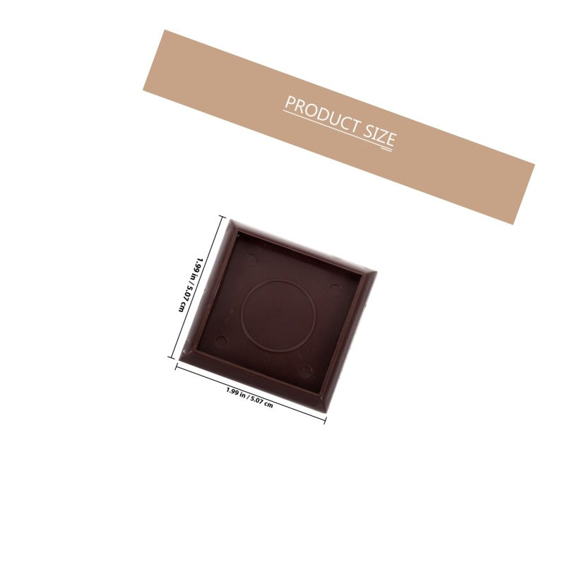 10pcs 2 Inch Square Plastic Caster Cups Felt Pads Anti Slip Floor Protectors For Hardwood And Carpet - Image 3