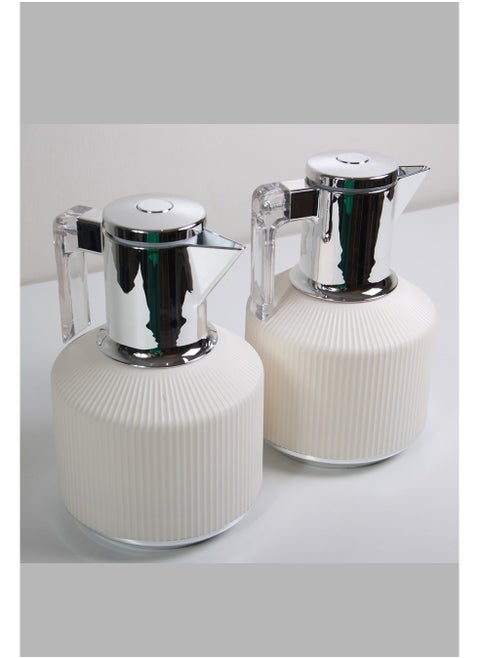 A set of thermoses, tea and coffee