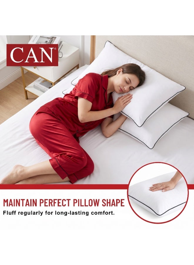 CAN Luxury Hotel Quality Memory Foam Pillows Pack of 4 - Premium 3D Microfiber Filling with Breathable Cover - Best for Side, Back and Stomach Sleepers - Orthopedic Bed Pillows, King - Image 5