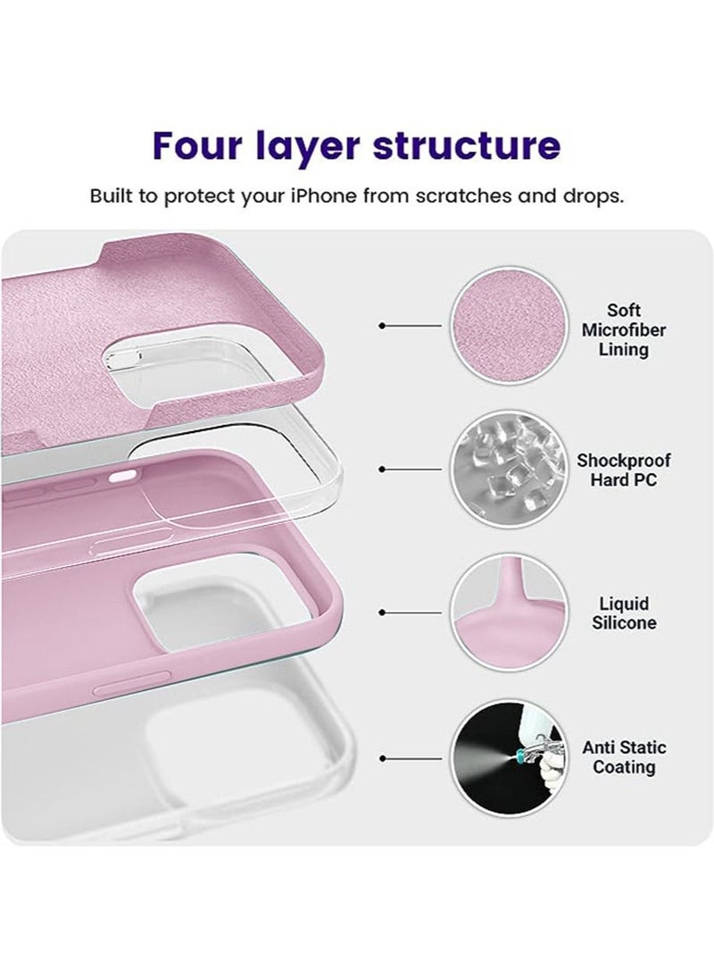 iPhone 15 Pro Mobile Case Cover with Soft Liquid Silicone Protection Anti-Scratch Shockproof Accessories Slim Protective Back Cover with Comfortable Hold Touch Feeling and Anti-fingerprint - Image 2